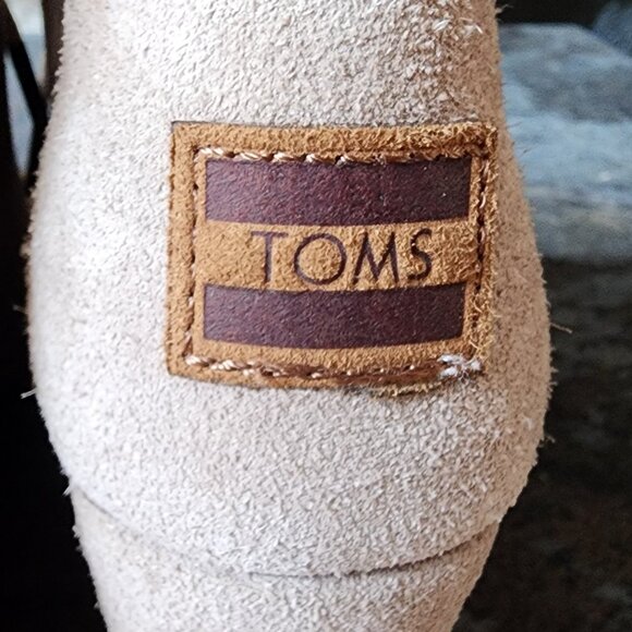 Toms Desert Wedge Tan Suede Ankle Booties Size 6 - Picture 14 of 15